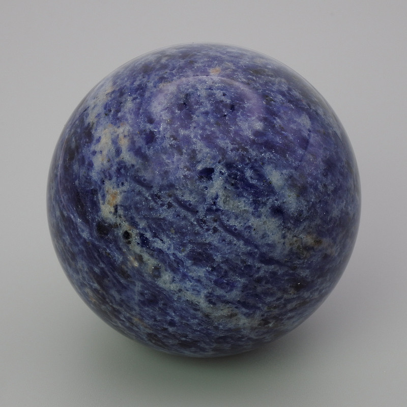 Natural Sodalite Stone Souvenir Ball, diameter 53mm+/-, weight from 200g (Price per 100g)