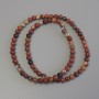Red Jasper Beads on String, Smooth Round, diameter 5mm+/-, length 37cm+