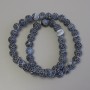 Frost Agate Beads on fishing line, smooth round bead, diameter 8mm+-, length 36cm+