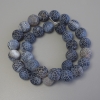Frost Agate Beads on fishing line, smooth round bead, diameter 12mm+-, length 39cm+
