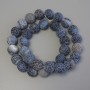 Frost Agate Beads on fishing line, smooth round bead, diameter 12mm+-, length 39cm+