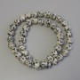 Dalmatian Jasper Beads on Fishing Line, Smooth Round, Diameter 8mm+/-, Length 39cm+