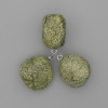 Serpentine Pendant, diameter 22x22mm+-, length 26mm+
