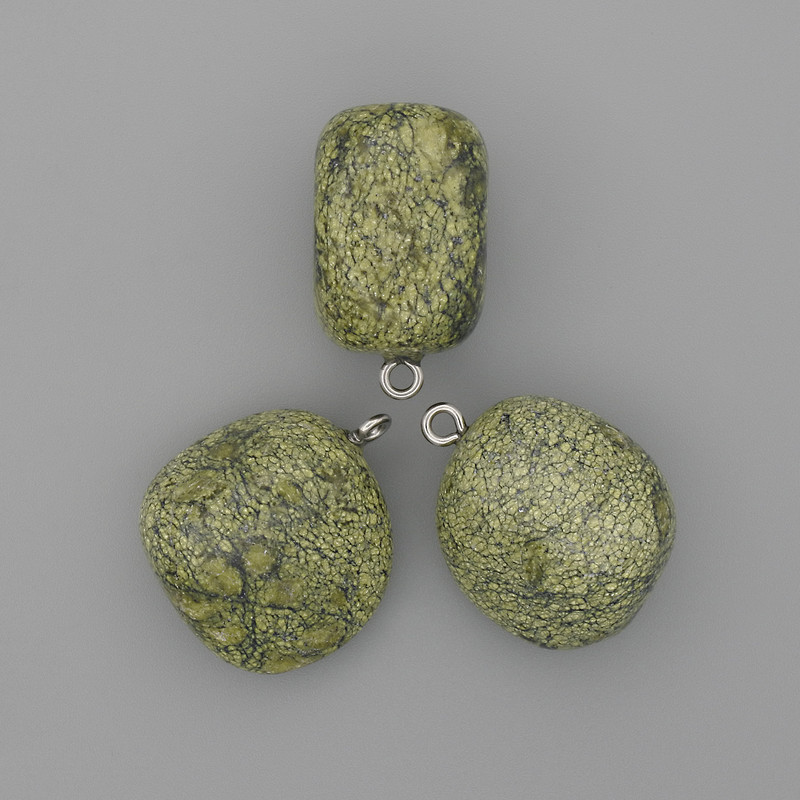 Serpentine Pendant, diameter 22x22mm+-, length 26mm+