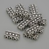 Row spacer finding, silver-tone metal, diameter 14.5x7.5x4mm+-, hole diameter 1.9mm+-, pack 20g (~13pcs)