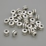 Spacer Bead Finding, Silver Metal Colour, Diameter 6x4mm+/-, Hole Diameter 2.2mm+/-, 20g Pack (~30pcs)