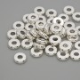 Spacer Bead Finding, Silver Metal Colour, Diameter 7.5x2mm+/-, Hole Diameter 2.5mm+/-, 20g Pack (~40pcs)