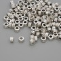Spacer Bead Finding, Silver Metal Colour, Diameter 4x2.5mm+/-, Hole Diameter 2mm+/-, 20g Pack (~128pcs)