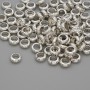 Clover Spacer Bead Finding, Silver Metal Colour, Diameter 6x2mm+/-, Hole Diameter 3.8mm+/-, 20g Pack (~92pcs)