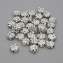 Wood Spacer Bead Finding, Silver-Tone Finish, Diameter 8x7.5x3mm+/-, Hole Diameter 1.5mm+/-, 20g Pack (~33pcs)