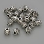 Findings Spacer Bead, Silver-Tone Metal, Diameter 7x6.5mm+/- Hole 2.5mm+/-, Pack 20g (~21pcs)