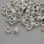 Findings Spacer Bead, Silver-Tone Metal, Diameter 6x3.5mm+/- Hole 6mm+/-, Pack 20g (~60pcs)