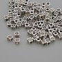 Findings Spacer Bead, Silver-Tone Metal, Diameter 4x3x3mm+/- Hole 6mm+/-, Pack 20g (~110pcs)