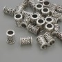 Findings Spacer Bead, Silver-Tone Metal, Diameter 9x6mm+/- Hole 4.5mm+/-, Pack 20g (~27pcs)