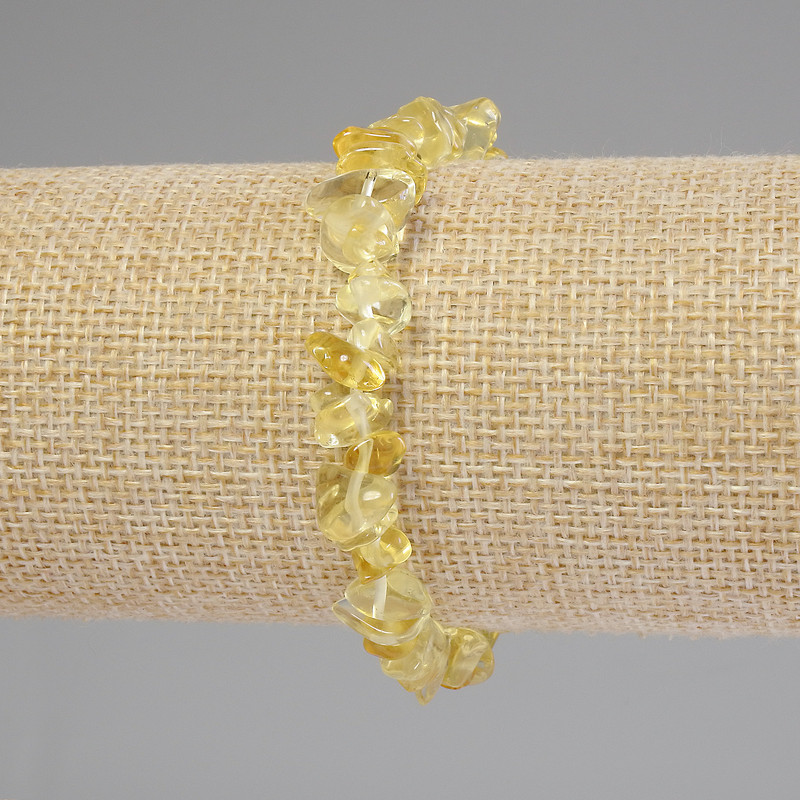 Citrine Chip Bracelet, diameter 6-11x3-6mm+-, length 18cm+- stretch