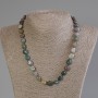 Jasper Tumbled Necklace, diameter 9-11x8-10mm+-, length 50cm+- with 5cm extension chain
