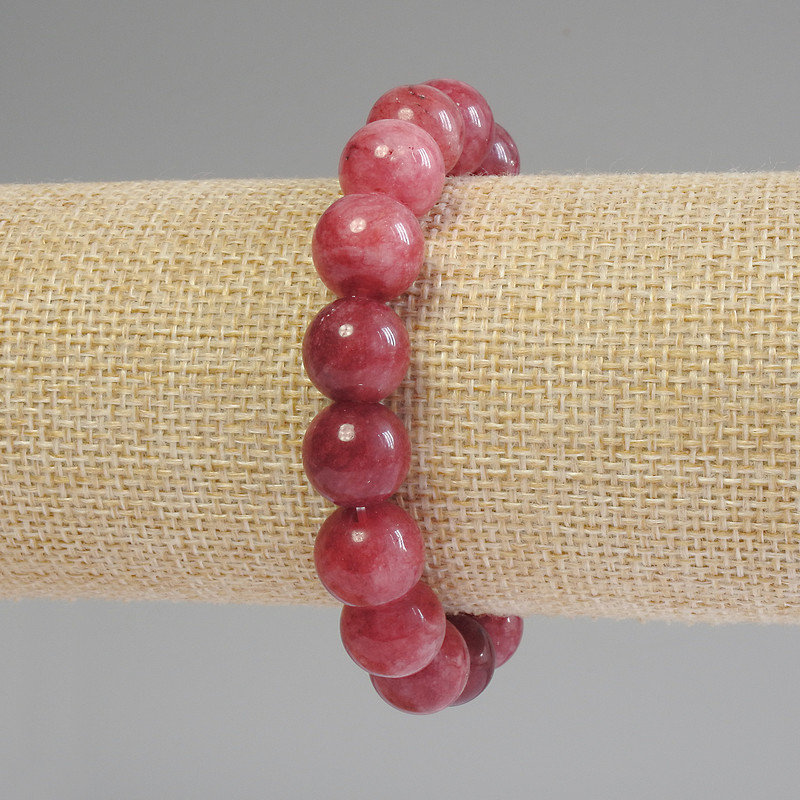 Tourmaline Smooth Round Bead Bracelet 12mm+-, length 18cm+- stretch