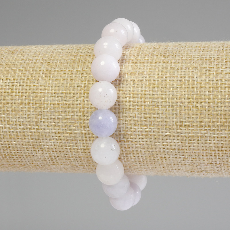 Aquamarine Smooth Round Bead Bracelet, diameter 10mm+-, length 18cm+- stretch