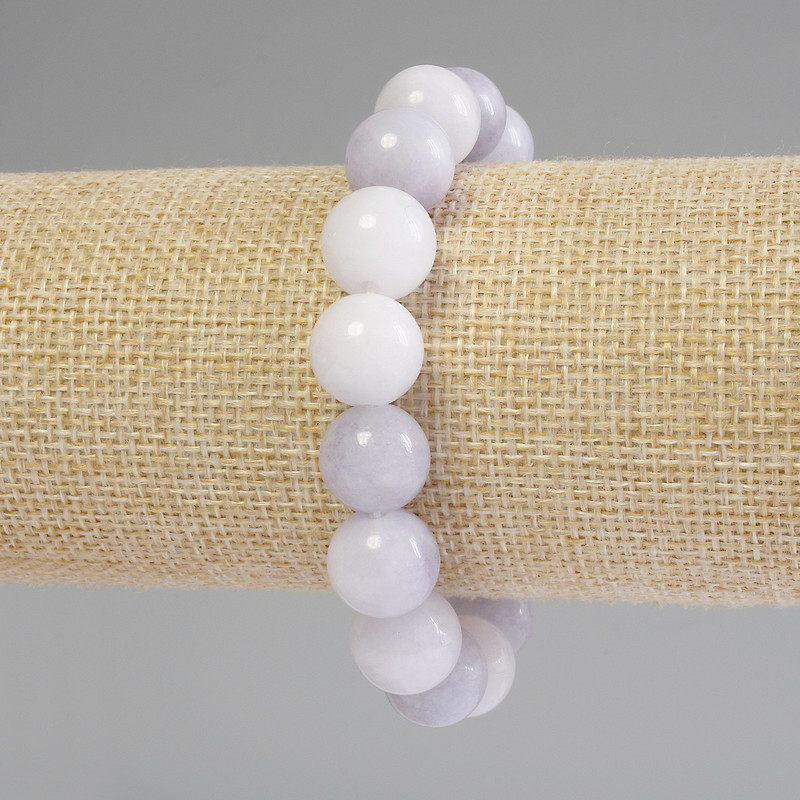 Aquamarine Smooth Round Bead Bracelet, diameter 12.5mm+-, length 18cm+- stretch