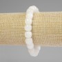 Rock Crystal Rounded Rondelle Bracelet, diameter 10x9mm+-, length 18cm+- stretch