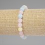 Morganite Bracelet Smooth Round Beads, Diameter 8mm+-, Length 18cm+- Stretch