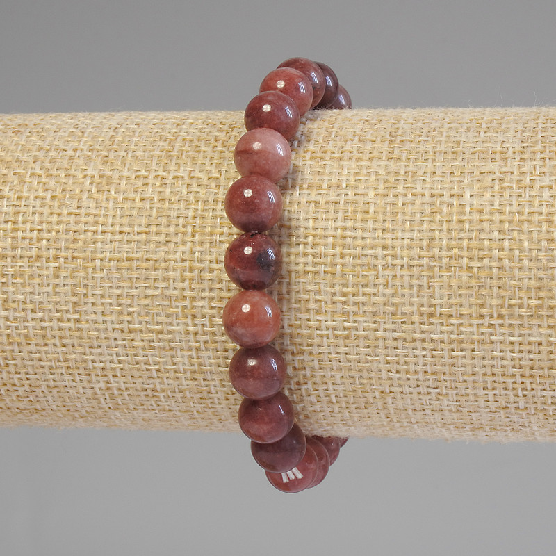 Selenite Bracelet Smooth Round Beads, Diameter 8mm+-, Length 18cm+- Stretch