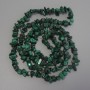 Malachite Chip Beads, Diameter 6-10x2-5mm+-, Length 78cm+- on Fishing Line