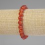 Carnelian Bracelet Smooth Round Beads, Diameter 8mm+-, Length 18cm+- Stretch