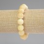 Yellow Agate Bracelet Smooth Round Beads, Diameter 12mm+-, Length 18cm+- Stretch