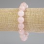 Clearance! Rose Quartz Bracelet, round bead, diameter 12mm+/-, length 18cm+/- stretch