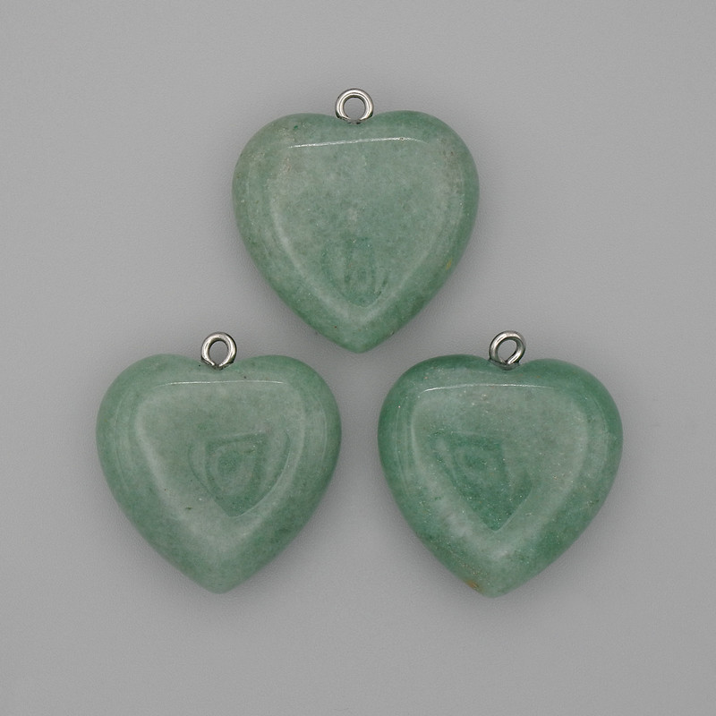 Jade Heart Pendant 25x25x27mm+