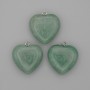 Jade Heart Pendant 25x25x27mm+