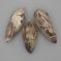 Picasso Jasper Pendant, Natural Stone 56x22mm (+-)