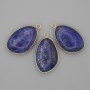 Lapis Lazuli pendant in a golden-tone setting 21×35 mm+