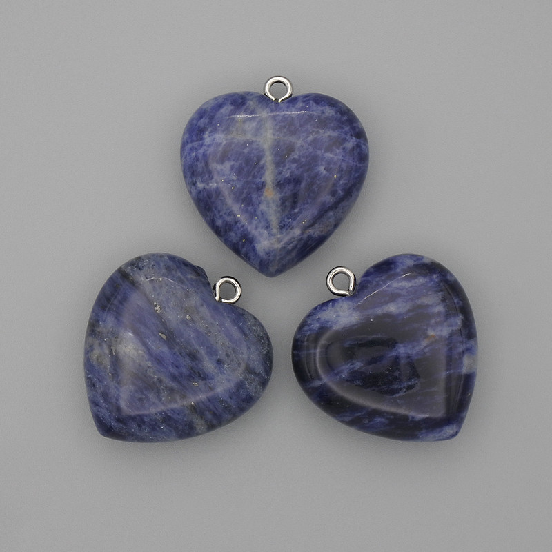 Heart Pendant Sodalite 25x25x27mm+
