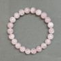 Madagascar Rose Quartz Bracelet, round bead diameter 8.5mm+-, length 18cm+- stretch