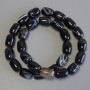 Agate Barrel Beads, diameter 14x10mm+- on fishing line, length 38cm+