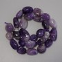 Amethyst Tumbled Nugget Beads, Diameter 11-16x9-12mm+/-, on Thread, Length 38cm+