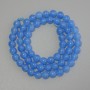 Aquamarine Smooth Round Beads, Diameter 6mm+/-, on Thread, Length 38cm+
