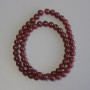 Carnelian Beads smooth round 6mm on thread, length 37cm+