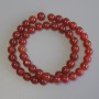 Carnelian Beads round smooth 8mm on thread, length 37cm+