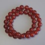 Carnelian Beads, Smooth Ball, Diameter 10mm+/- on Fishing Line, Length 37cm+