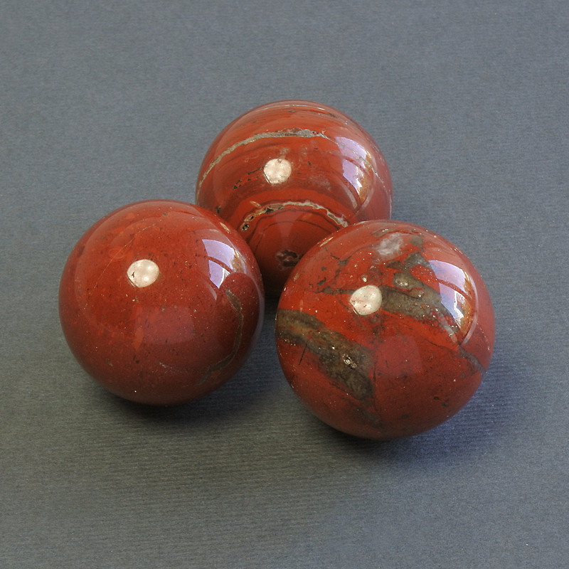Souvenir Sphere, Natural Red Jasper Stone, Diameter 30mm+