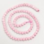 Rose Quartz Beads, Natural Stone Smooth Ball, Diameter 4.5mm+/-, Length 38cm+/- on Thread