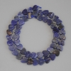 Sodalite Heart Beads, Diameter 8x8x2mm+/-, on Thread, Length 39cm+