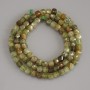 Grossular Garnet Beads, faceted cube, diameter 4x4mm+- on a strand, length 39cm+