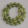 Jade Faceted Nugget Beads, diameter 8x6.5mm+/-, seed beads 3mm+/-, on strand, length 38cm+