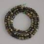 Green Tourmaline Faceted Cube Beads, diameter 4x4mm+/-, on strand, length 40cm+