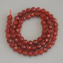 Carnelian Faceted Beads, Diameter 6mm+/-, on Thread, Length 37cm+