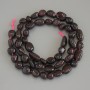 Garnet Tumbled Beads on thread, diameter 8-12x6-8mm+-, length 40cm+